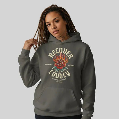 Recovery Hoodie | Recover Loudly Custom Sobriety Date Unisex Hoodie