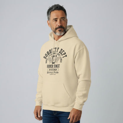 Recovery Hoodie | Sobriety Dept Hoodie with Custom Sobriety Date
