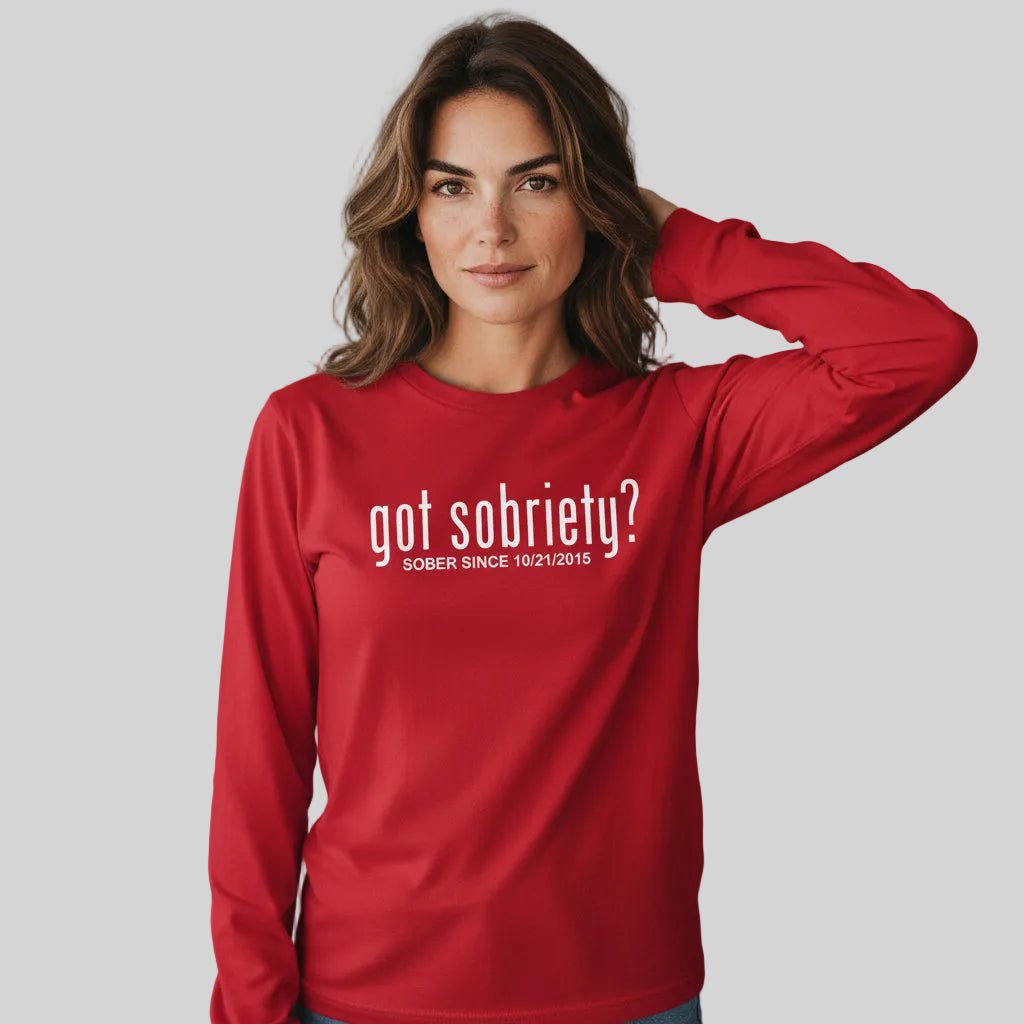 Long Sleeve Sober Sober T Shirt close-up view (view 12)