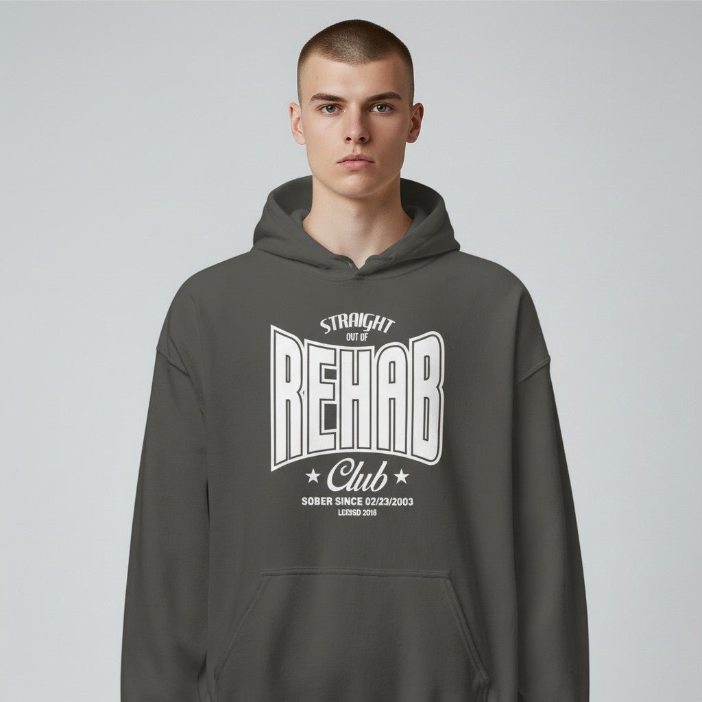 Recovery Hoodie | Men's Rehab Hoodie with Personalized Date