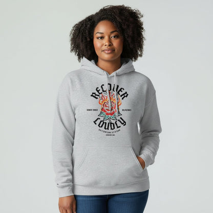 Recovery Hoodie | Recover Loudly Women’s Custom Sobriety Date