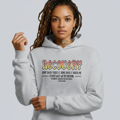 Recovery Hoodie | Women's Recovery Rock Hoodie with Personalized Date