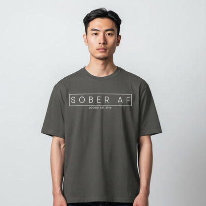 Sober T Shirt | Sober AF Men’s Tee for Strength and Recovery