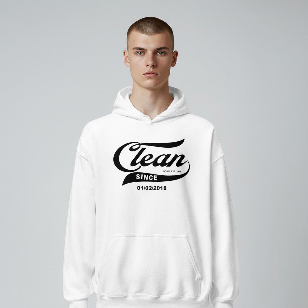 Recovery Hoodie | Men's Clean & Sober Hoodie with Custom Sobriety Date
