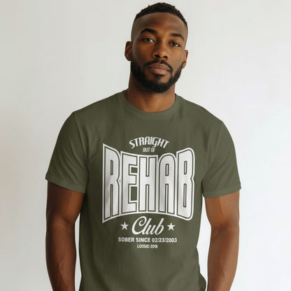 Recovery T-shirt | Men's Rehab T-shirt with Personalized Date