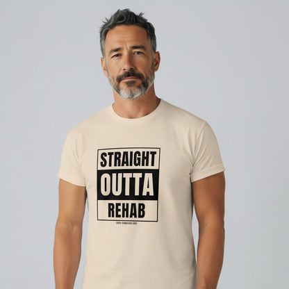 Straight Outta Rehab Sober T Shirt side view (view 26)
