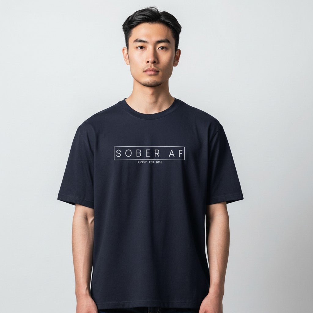Sober T Shirt | Sober AF Men’s Tee for Strength and Recovery
