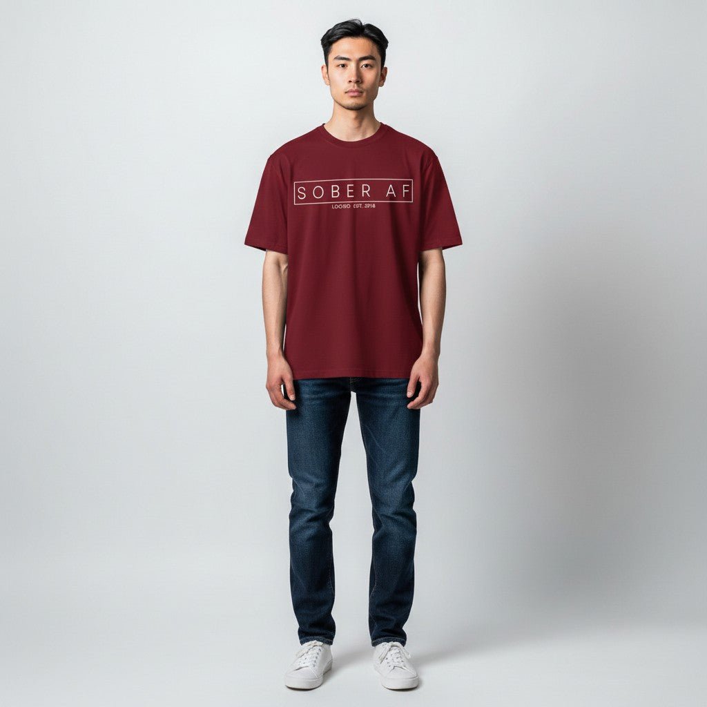 Sober T Shirt | Sober AF Men’s Tee for Strength and Recovery
