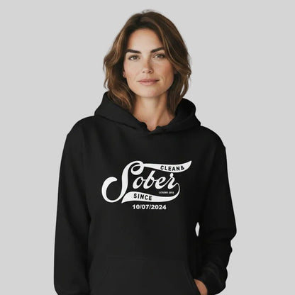 Recovery Hoodie | Women's Sober Since Hoodie with Custom Sober Date