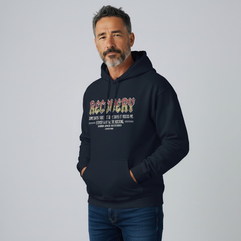 Recovery Hoodie | Men's Recovery Rock Hoodie with Personalized Date