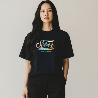 Recovery Sober Since Women's T-Shirt with Personalized Sober Date