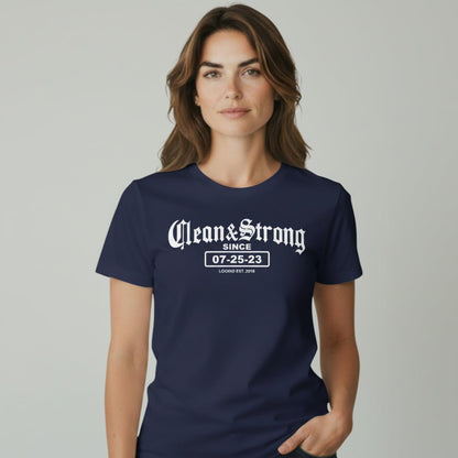 Clean & Strong Sober Sober T Shirt product photo (view 10)