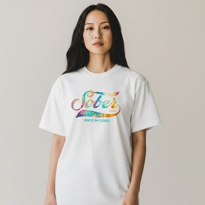 Recovery Sober Since Women's T-Shirt with Personalized Sober Date