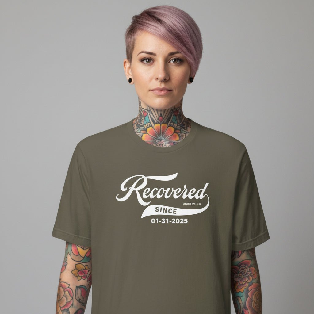 Recovered Since Sober T Shirt product photo (view 10)