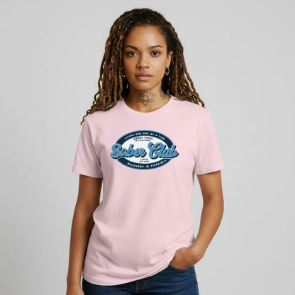 Sober Club Badge Sober T Shirt lifestyle view (view 15)