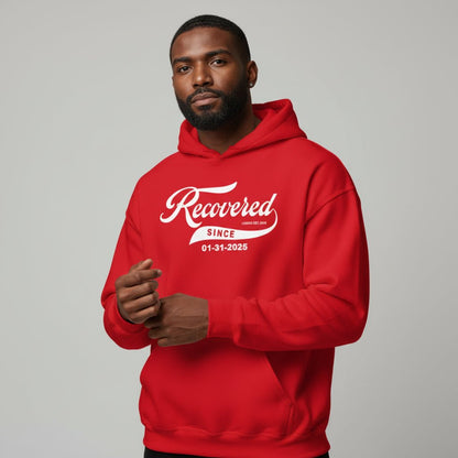 Men's Recovered Since Hoodie w/ Personalized Recovered Date