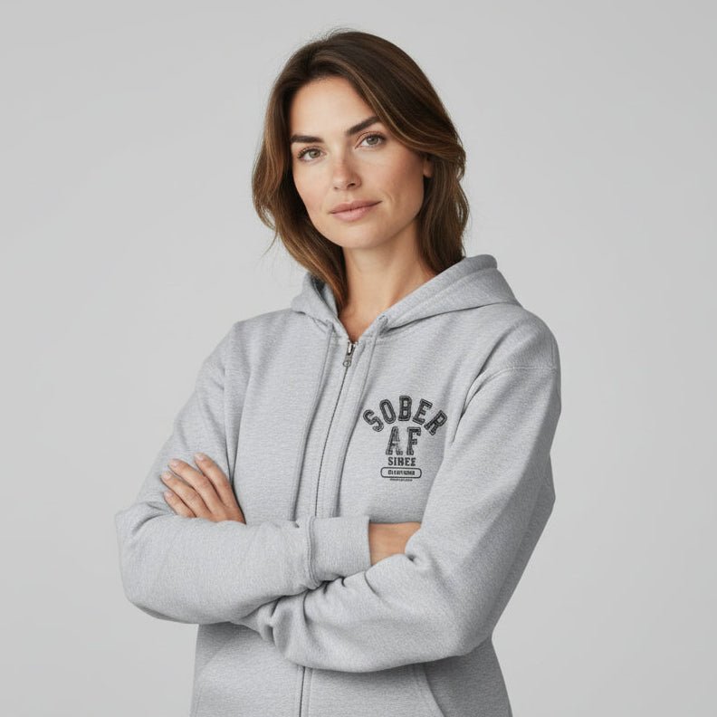 Recovery Hoodie | Zip Hoodie with Custom Sobriety Date