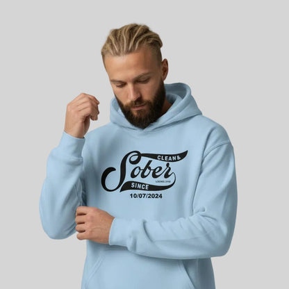 Recovery Hoodie | Sober Since Men's Hoodie with Custom Sobriety Date
