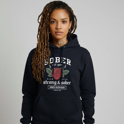 Recovery Hoodie | Sober Girl Gang Strong & Sober Crest