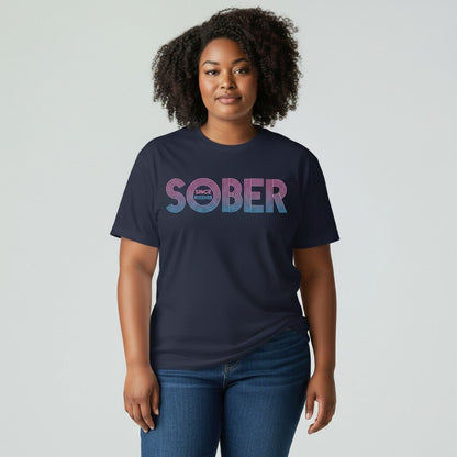 Women's Retro Sober Since T-Shirt w/ Personalized Sobriety Date