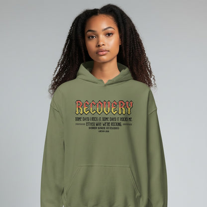 Recovery Hoodie | Women's Recovery Rock Hoodie with Personalized Date