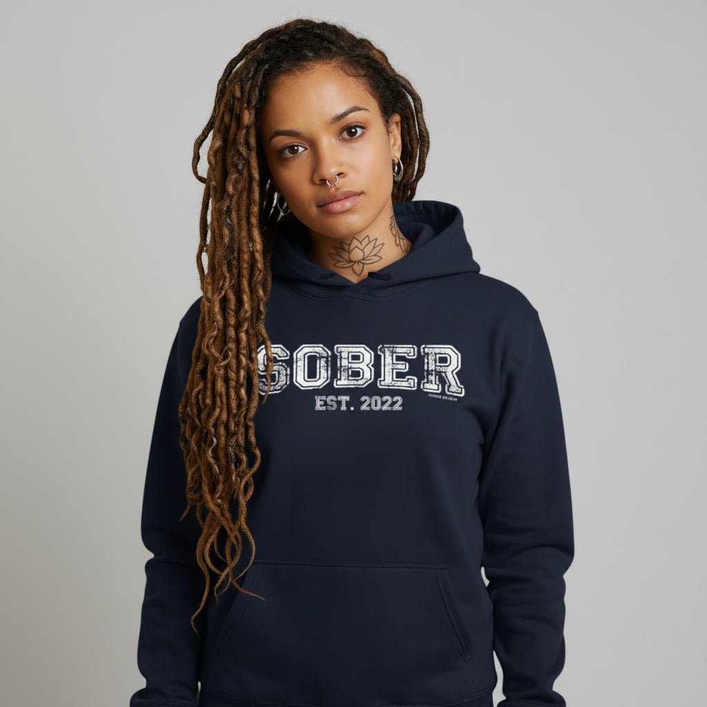 Women's Sober Est. Hoodie w/ Personalized Sobriety Year Hoodie