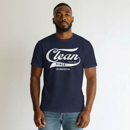Sober T Shirt | Clean Tee with Personalized Sobriety Date