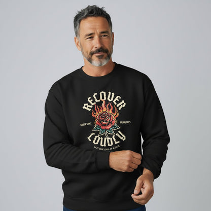 Loosid Sobriety Recovery Hoodie featuring the design