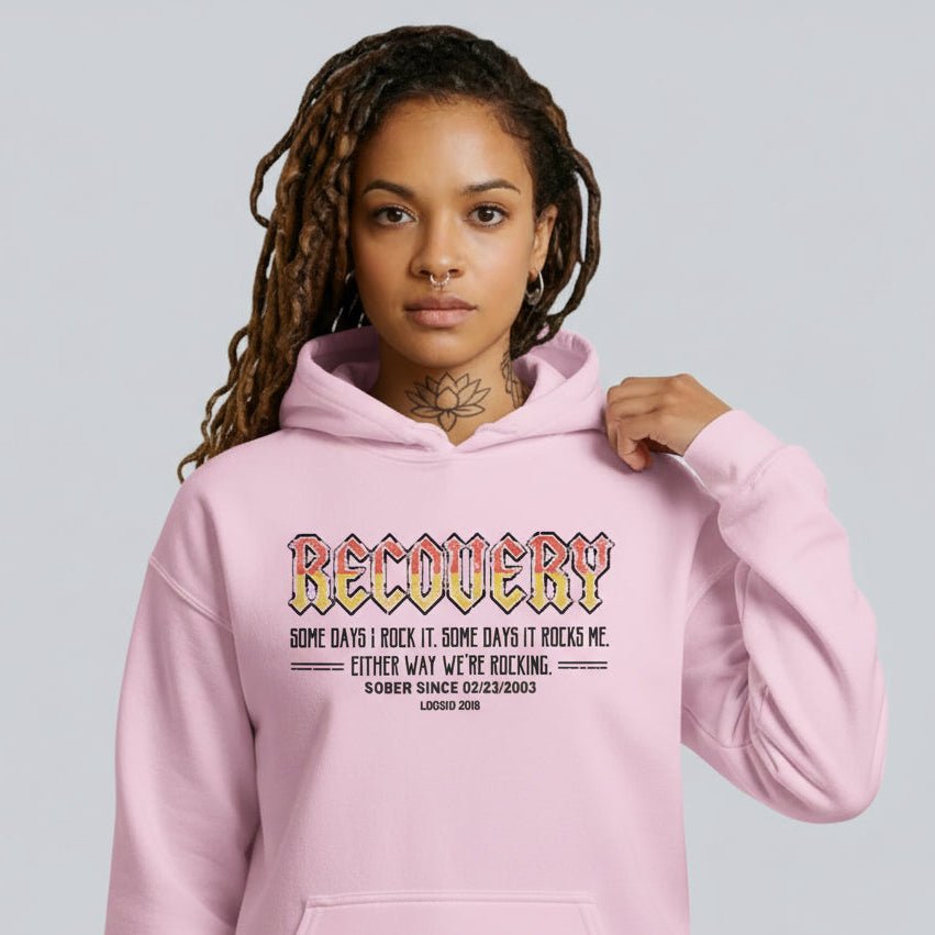 Recovery Hoodie | Women's Recovery Rock Hoodie with Personalized Date