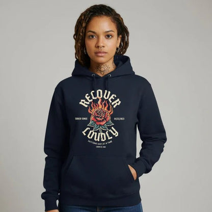 Recovery Hoodie | Recover Loudly Custom Sobriety Date Unisex Hoodie