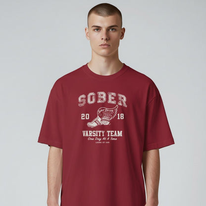 Sober Varsity Sober T Shirt, front-view product shot (view 11)