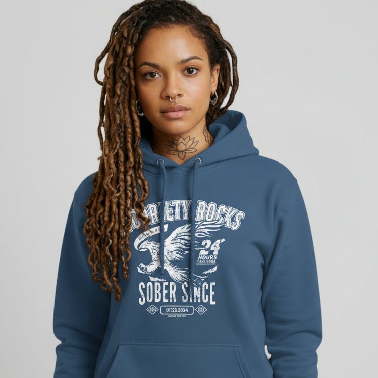 Sobriety Rocks | Women's Sober Since Hoodie with Custom Sobriety Date
