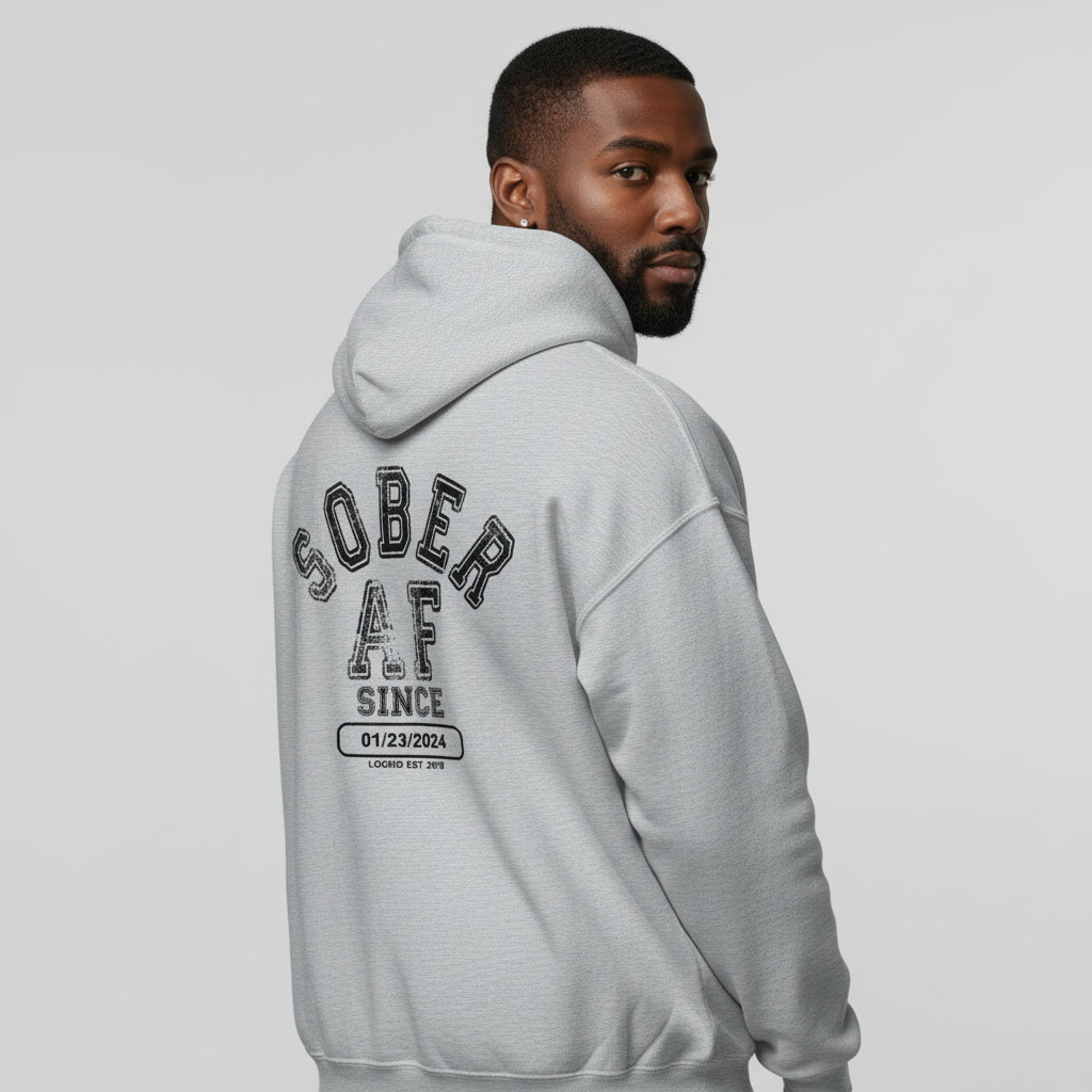 thoughtful sober merchandise recovery hoodie