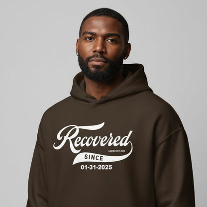 Men's Recovered Since Hoodie w/ Personalized Recovered Date