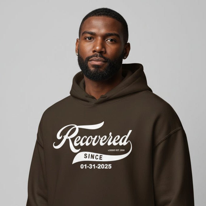 Men's Recovered Since Hoodie w/ Personalized Recovered Date