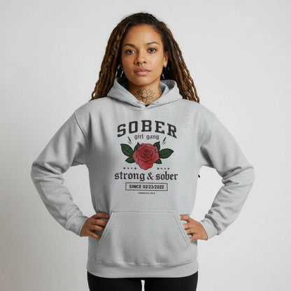 Recovery Hoodie | Sober Girl Gang Strong & Sober Crest