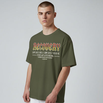 Recovery T-shirt | Men's Recovery Rock T-shirt with Personalized Date