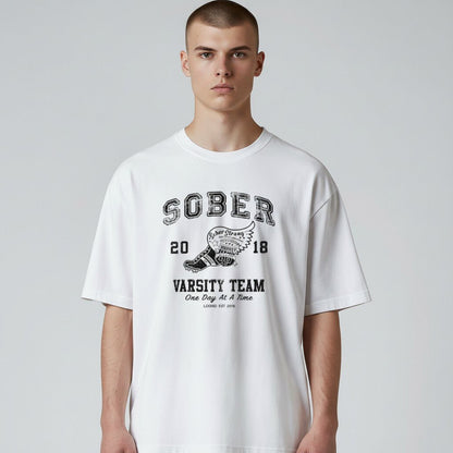 Sober Varsity Sober T Shirt, front-view product shot (view 29)