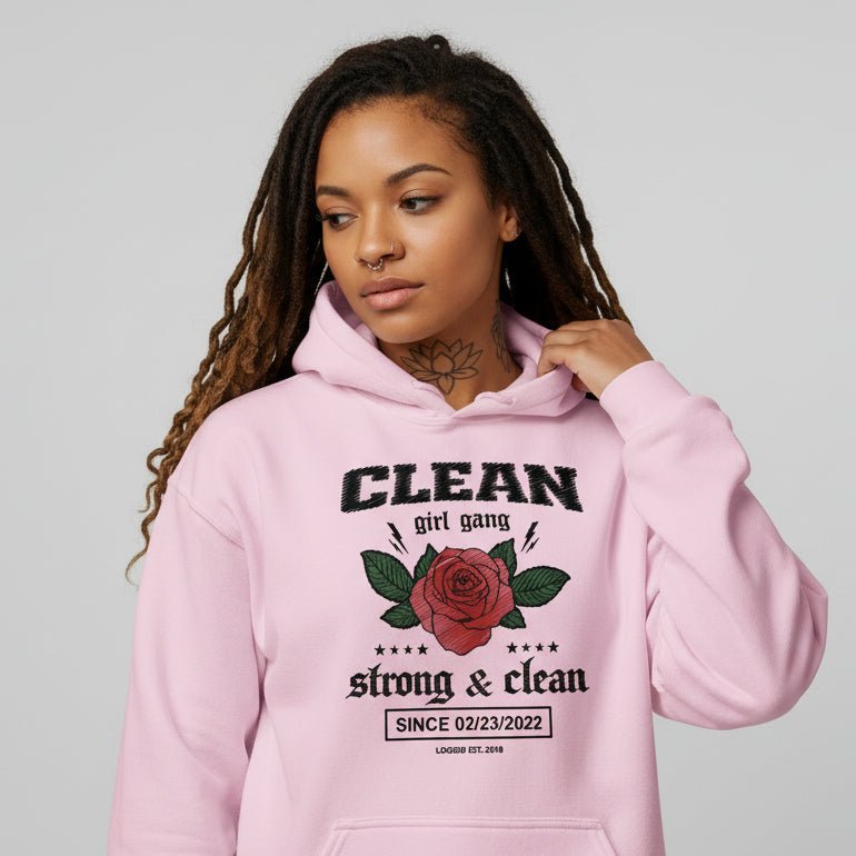 Recovery Hoodie | Clean Girl Gang Strong & Clean Crest