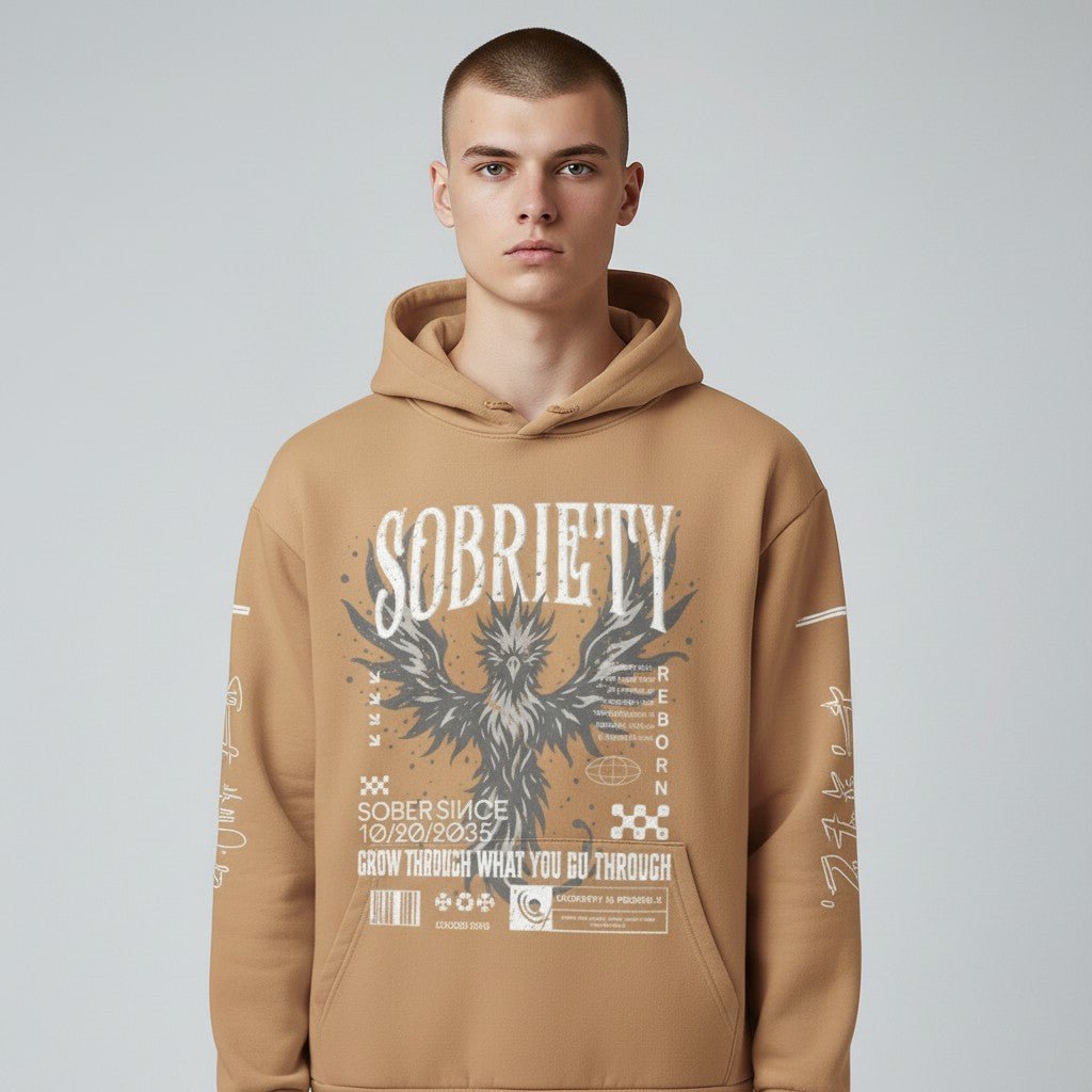 simple sober hoodie product display