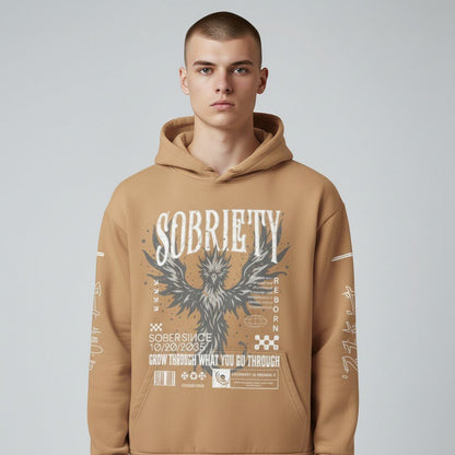 simple sober hoodie product display