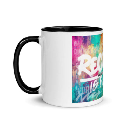 Recovery Is Possible Mug with Sober Date Sober Coffee Mug flat lay styled image (view 3)