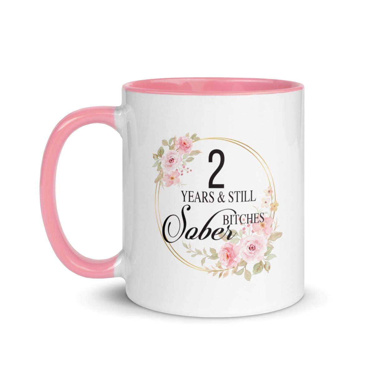 Years Sober For Her Mug with Color Inside Sober Coffee Mug lifestyle view (view 5)