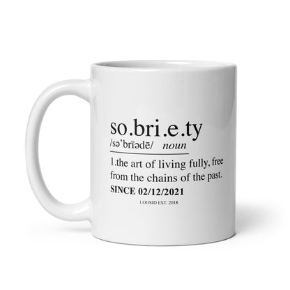 Sobriety Definition Sober Coffee Mug flat lay styled image (view 3)
