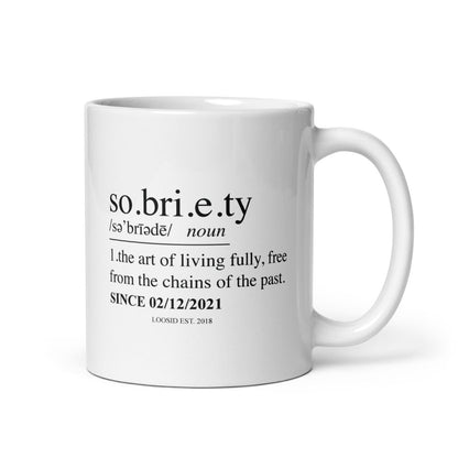 Sobriety Definition Sober Coffee Mug close-up view (view 2)