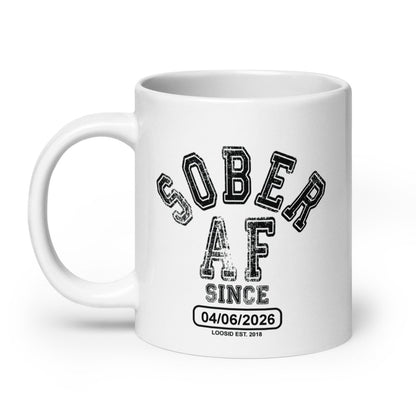 Sober AF White Sober Coffee Mug back view (view 7)
