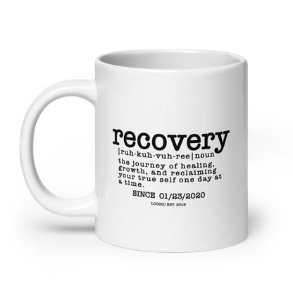 Recovery Definition Sober Coffee Mug back view (view 7)
