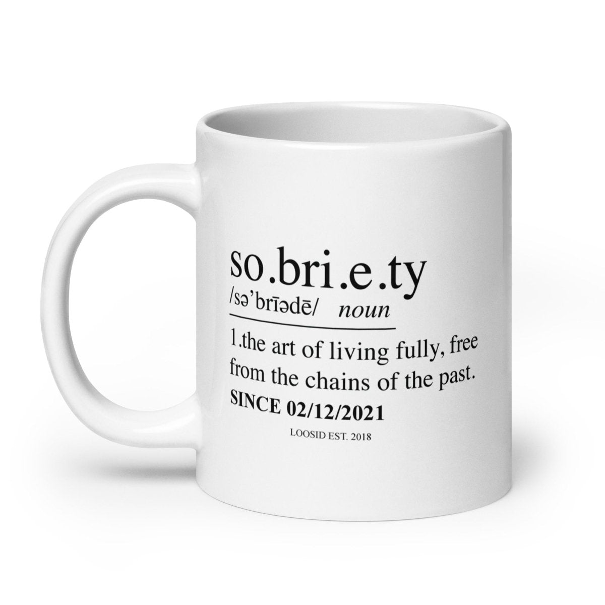 Sobriety Definition Sober Coffee Mug back view (view 7)
