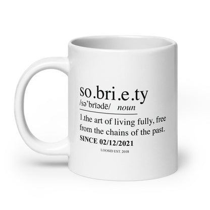Sobriety Definition Sober Coffee Mug back view (view 7)