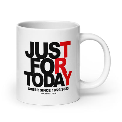 Just For Today Sober Coffee Mug lifestyle view (view 5)